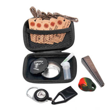 Smoking Accessories Smoking Combo Set Kit Hemp Wick Lighter Holder Stash Jar Pop Tin Wood Smoking Pipe SET122